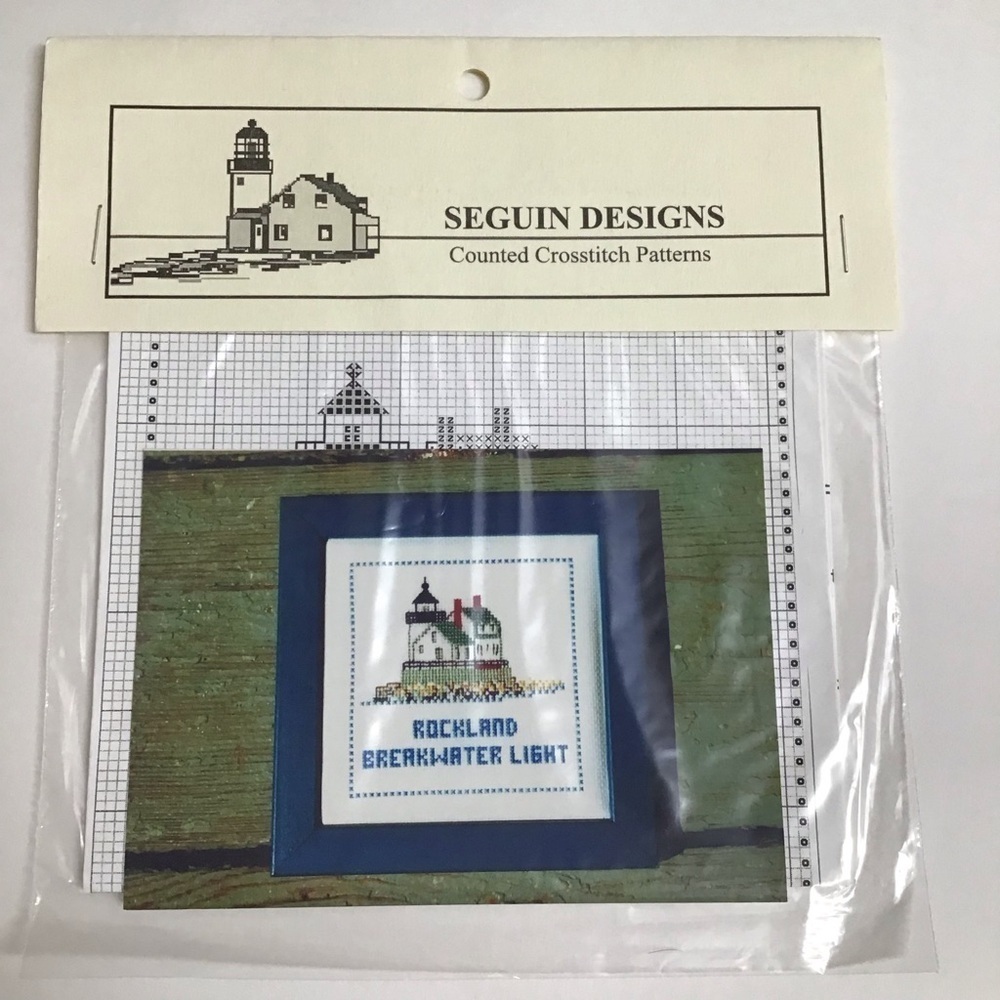 Rockland Breakwater Lighthouse Seguin Designs Counted Cross Stitch PATTERN ONLY - Picture 2 of 4